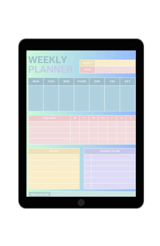 Digital Weekly Planner Templates